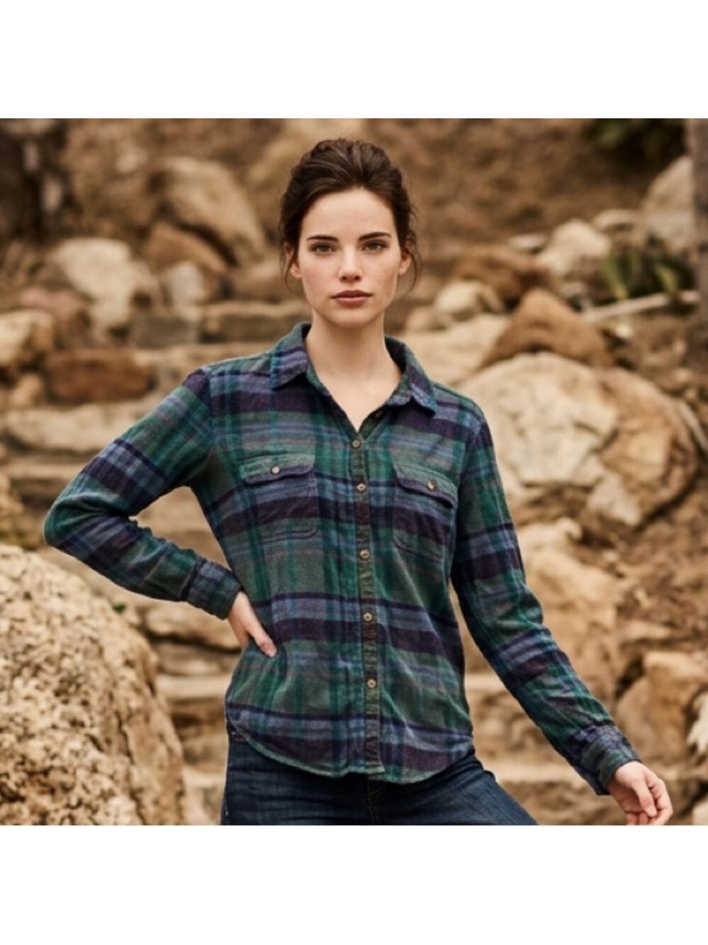 American Eagle flannel size small